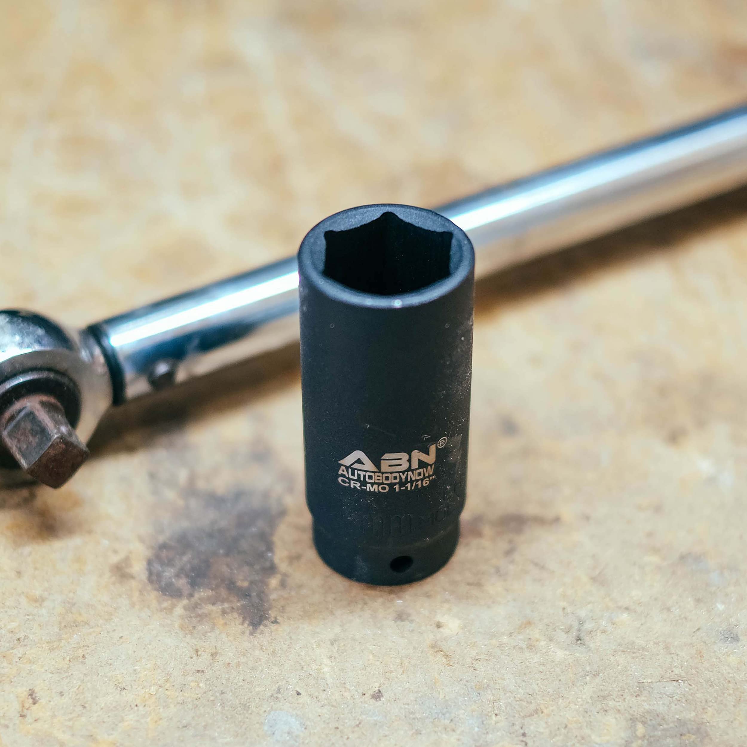ABN 1/2 Inch Drive 1-1/16 Inch Socket - Deep Impact SAE Sockets 1-Pack, 6 Point CR-MO SAE Deep Socket Impact Sockets 1pk - Image 6