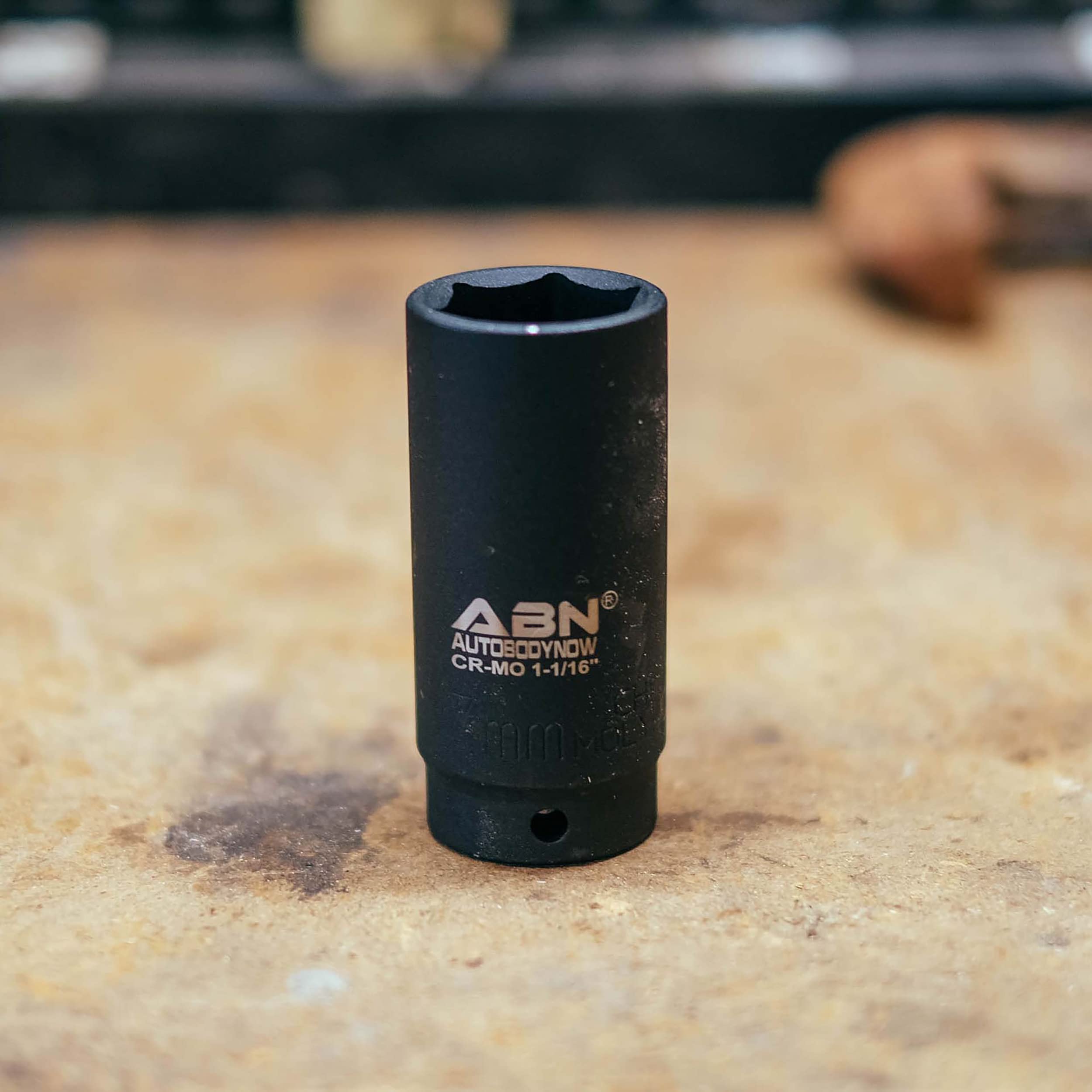 ABN 1/2 Inch Drive 1-1/16 Inch Socket - Deep Impact SAE Sockets 1-Pack, 6 Point CR-MO SAE Deep Socket Impact Sockets 1pk - Image 7