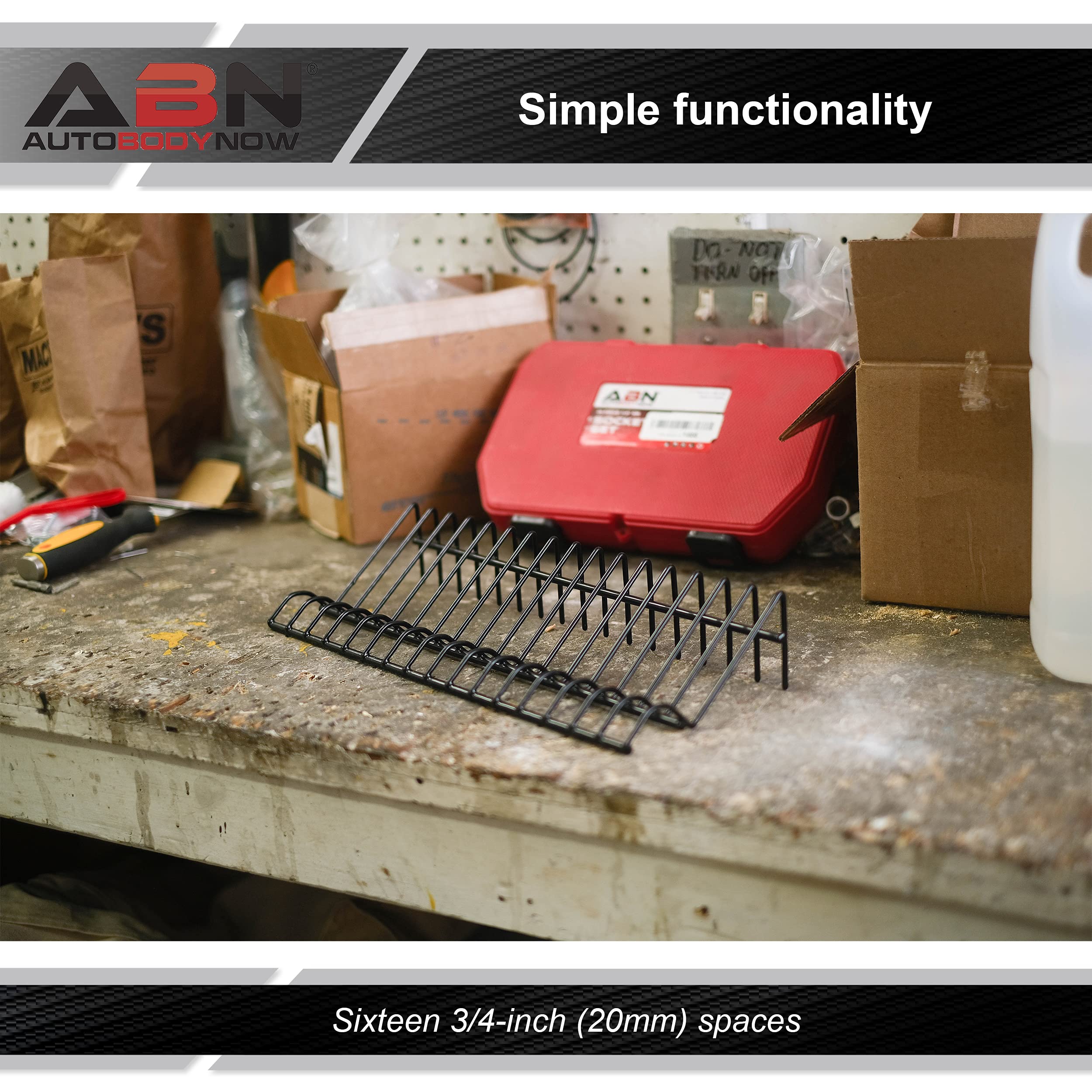 ABN 16pc Pliers Holder in Black - Wrench, Cutters, Hand Tool Organizers Storage Rack - Image 5