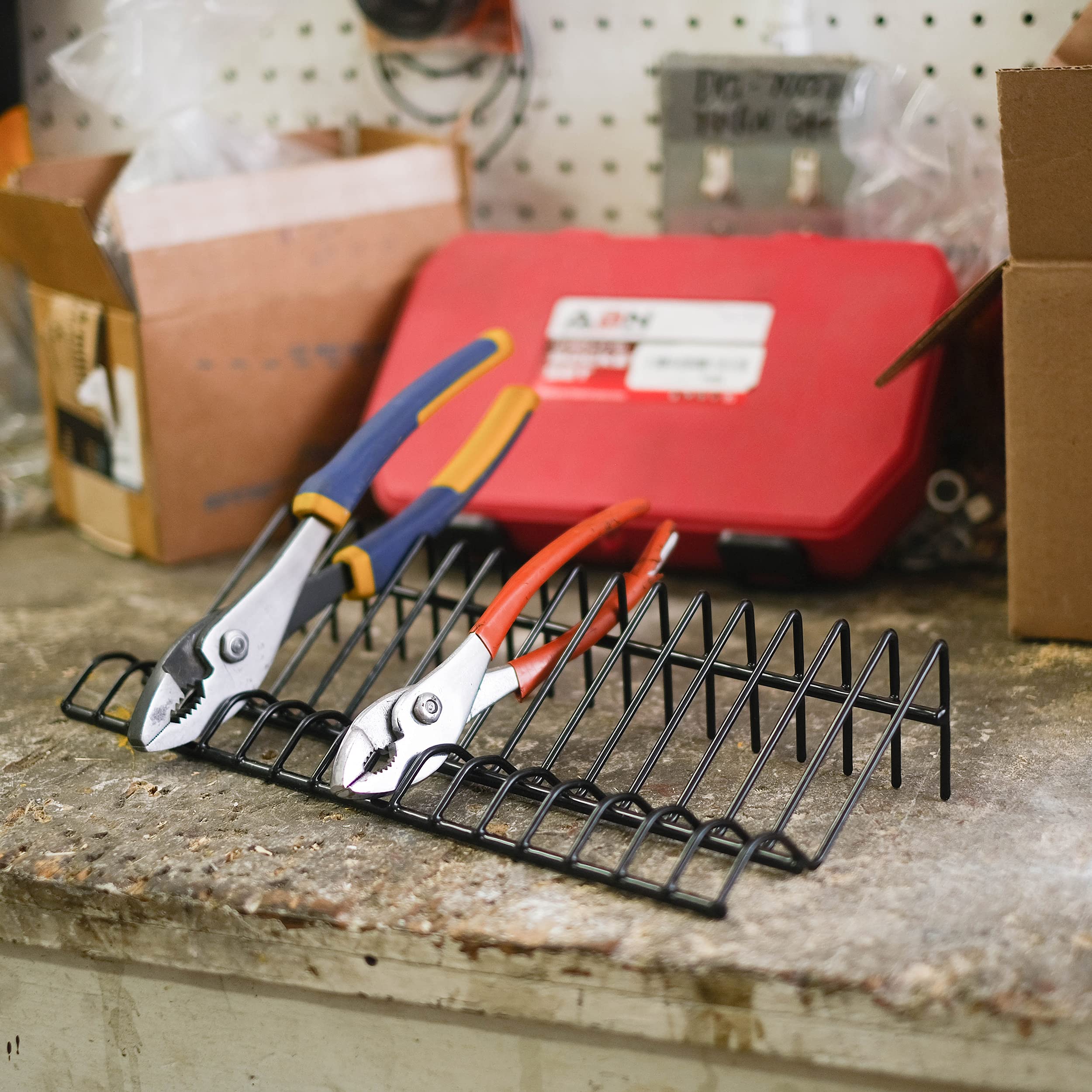 ABN 16pc Pliers Holder in Black - Wrench, Cutters, Hand Tool Organizers Storage Rack - Image 7