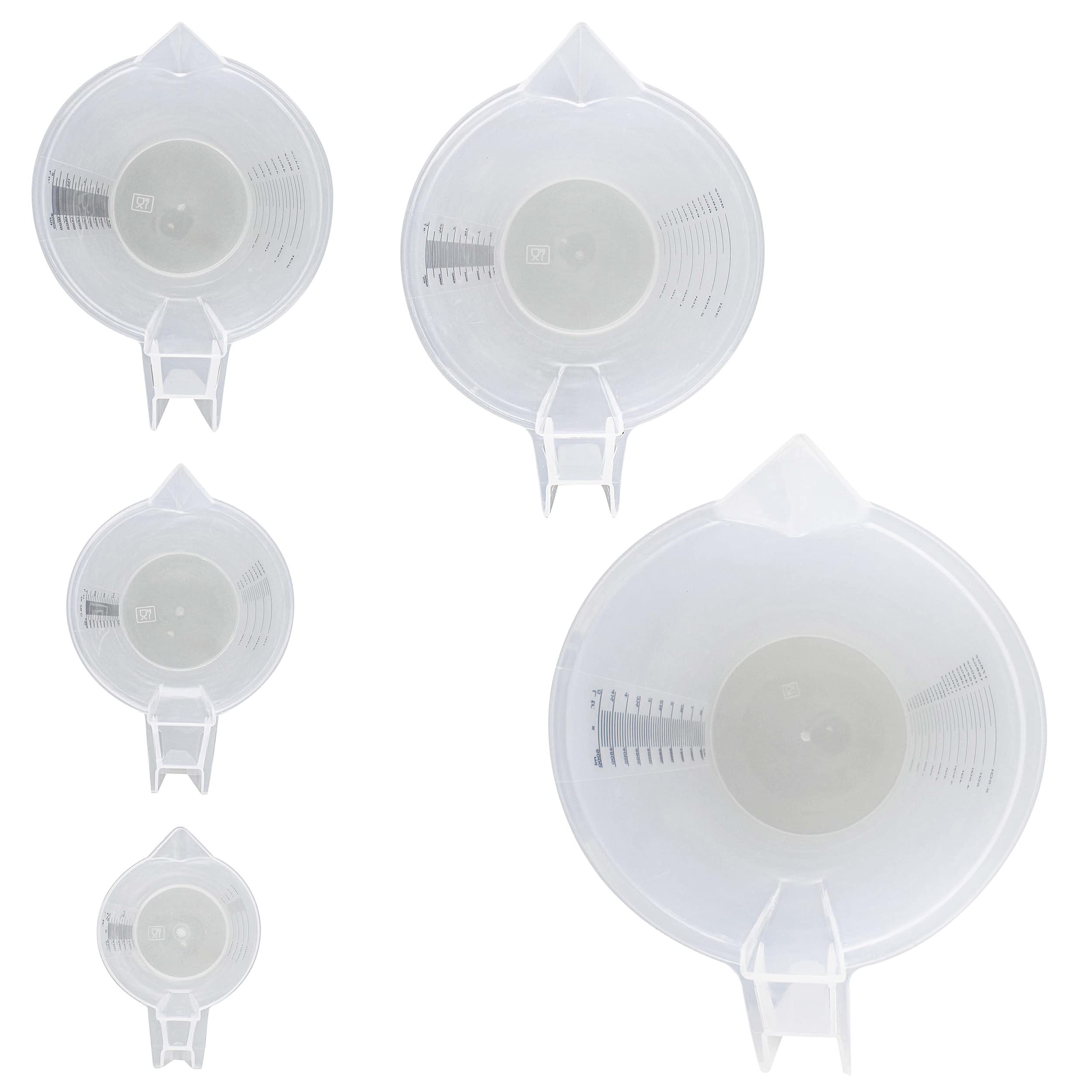 ABN 5 Piece Set of Graduated Paint Mixing Pitchers Quart and Gallon Sized Mixing Cups - 5000 ml, 3000 ml, 2000 ml, 1000 ml, 500 ml Plastic Mixing Cups for Paint, Resin, Epoxy and Home Kitchen and - Image 7