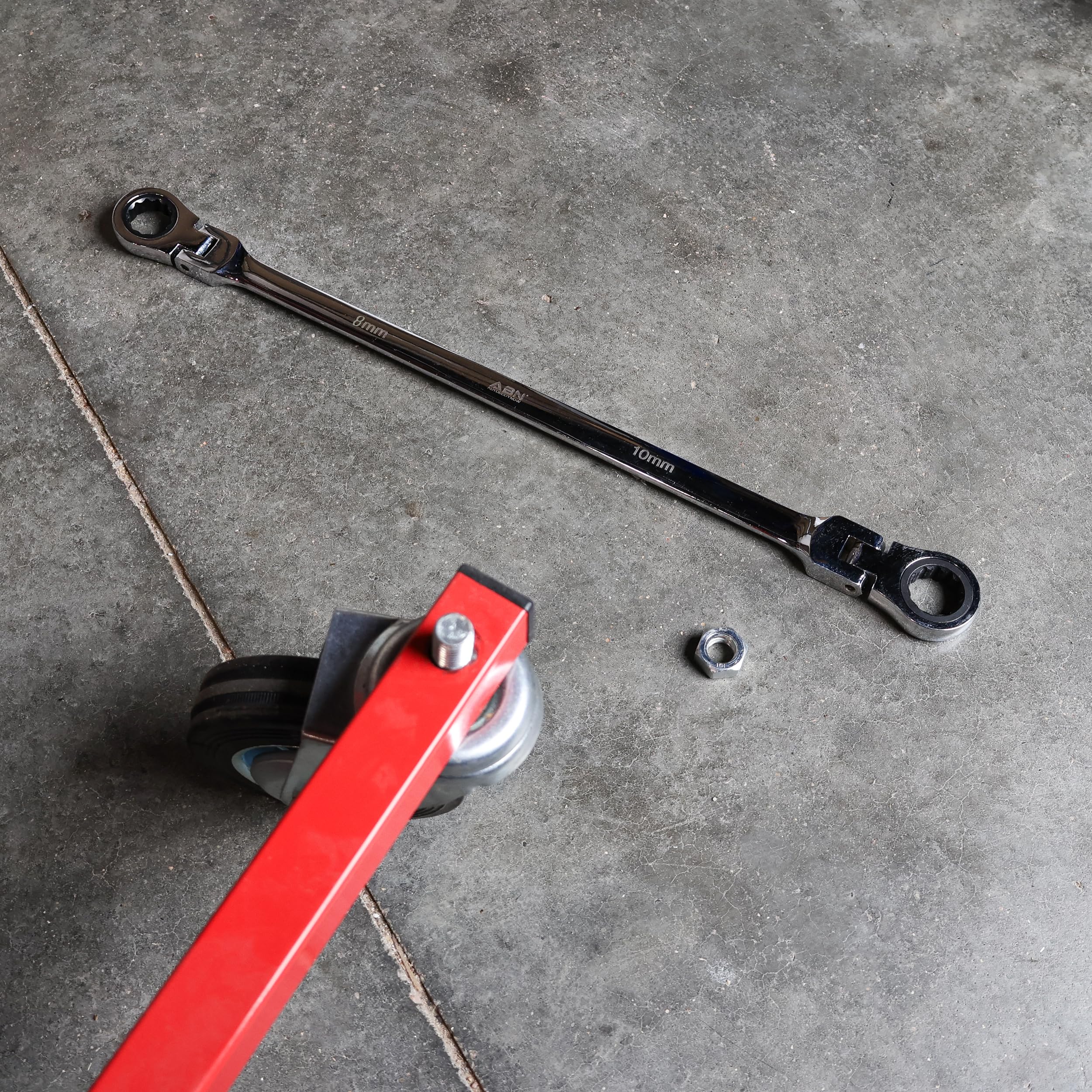 ABN 5pc Ratcheting Wrench Set - Ratchet Tools Double End Flex Head Replacement Tools for Metric Ratcheting Wrench Set - Image 6