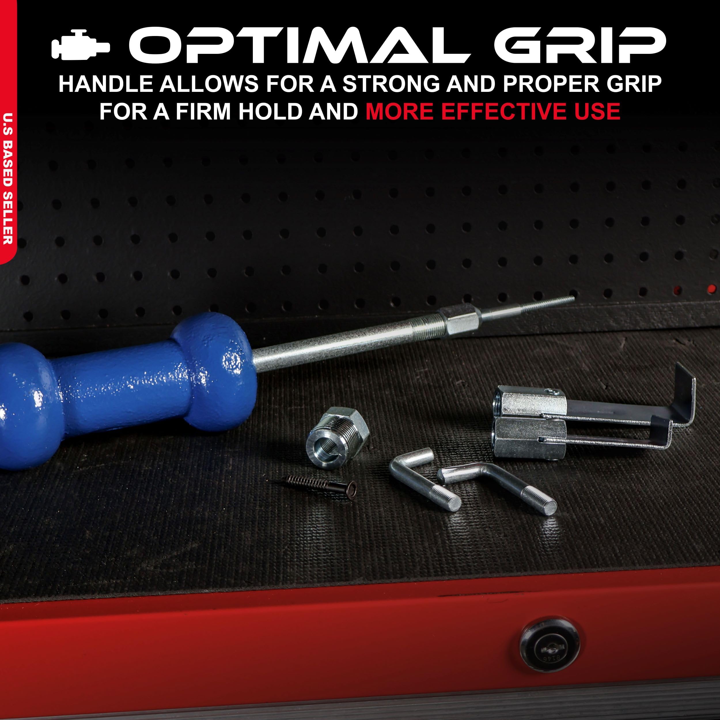 ABN Auto Slide Hammer 9-Piece Set, 5lb Pound – Puller Kit for Small Hail Dent Removal on Car Body - Image 3