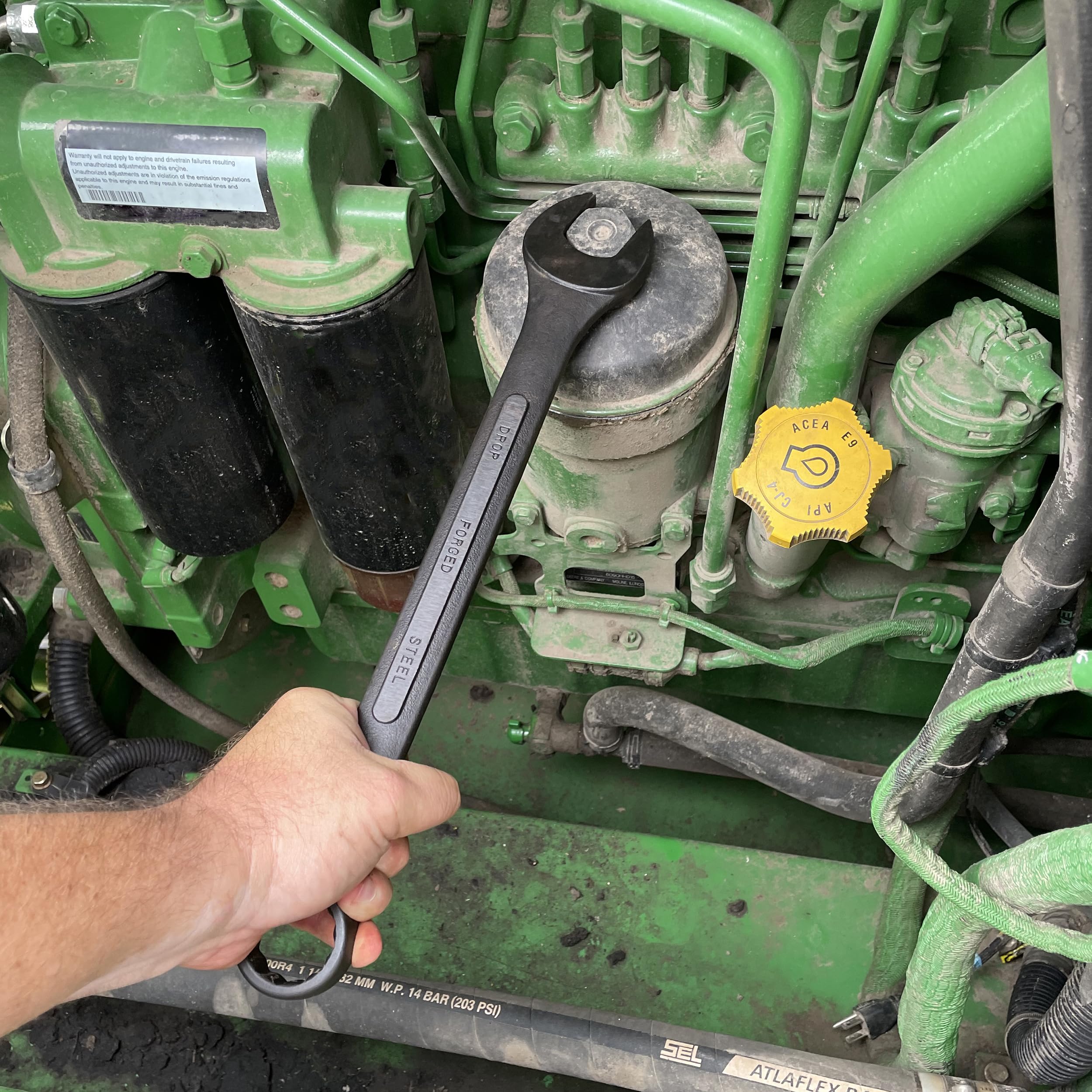 ABN Combination Wrench Set – 16 Pc Raised Panel Metric Wrench Set with Wrench Roll Up Pouch, Black Spanner Wrench Set - Image 5