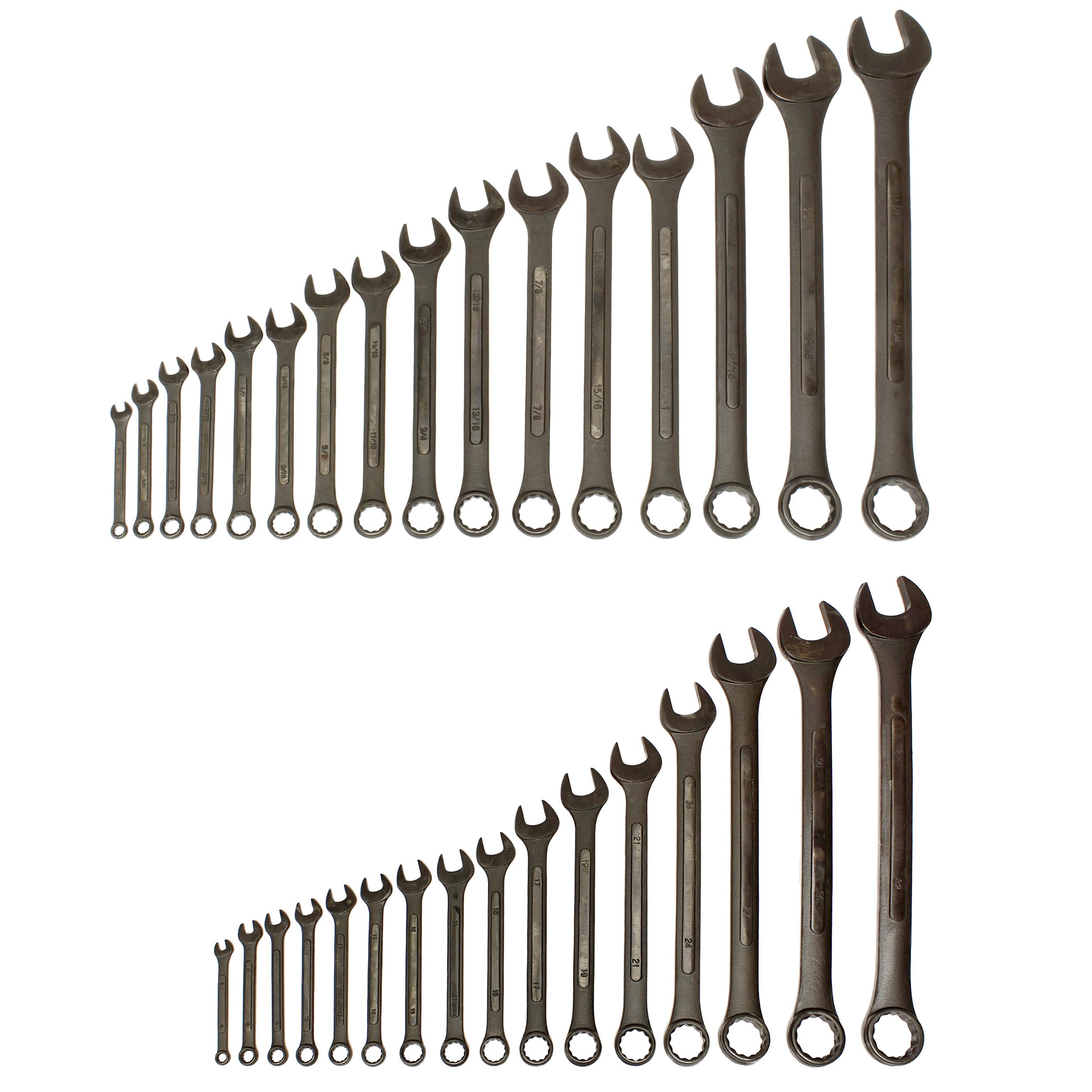 ABN Combination Wrenches Set Metric and Standard - 32 Piece SAE and Metric Wrench Set with Roll Up Pouch - Image 6