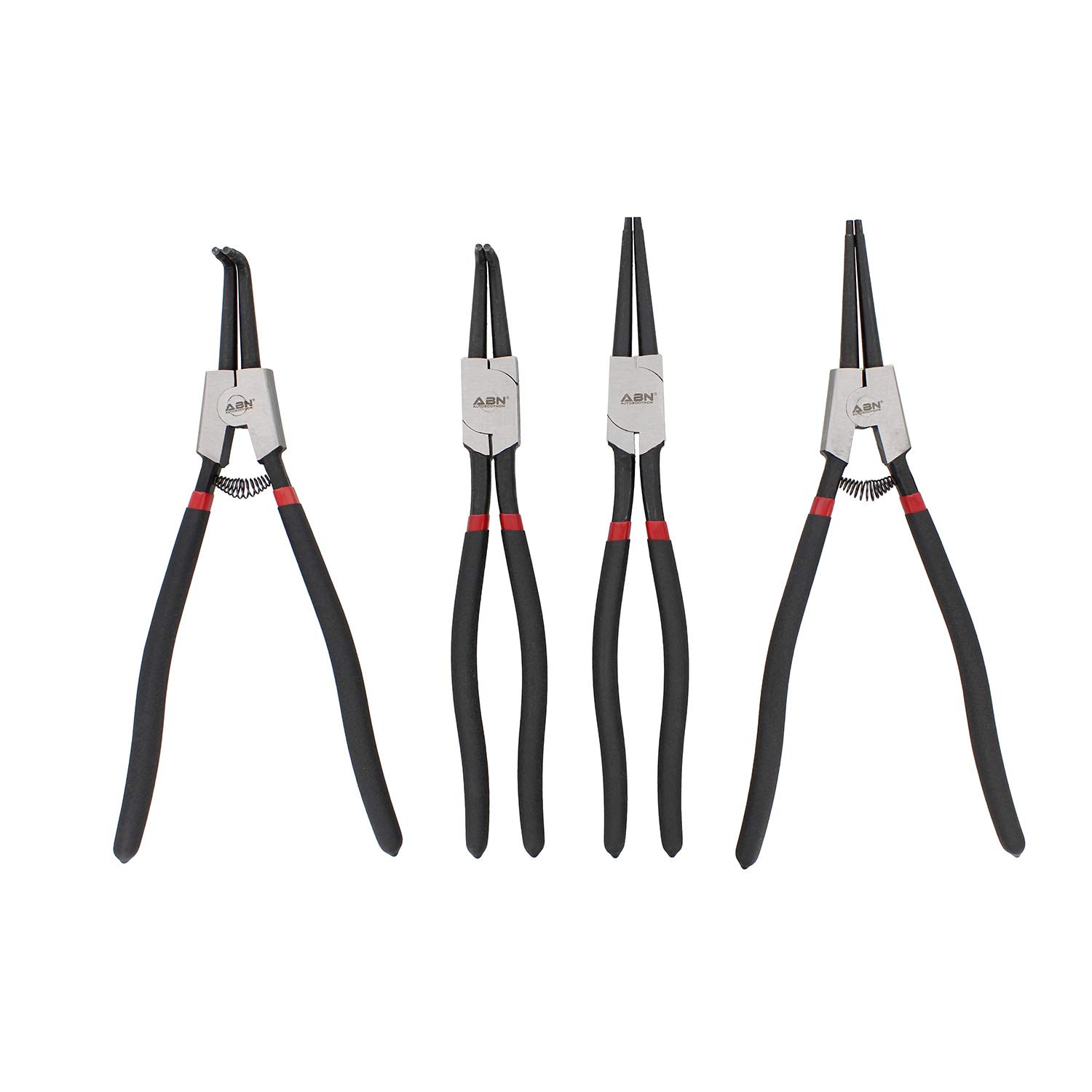 ABN Extra Long Snap Ring Pliers Set - 4pc Lock Ring Pliers with 4mm Tips for Internal and External O and Circlip Removal - Image 7