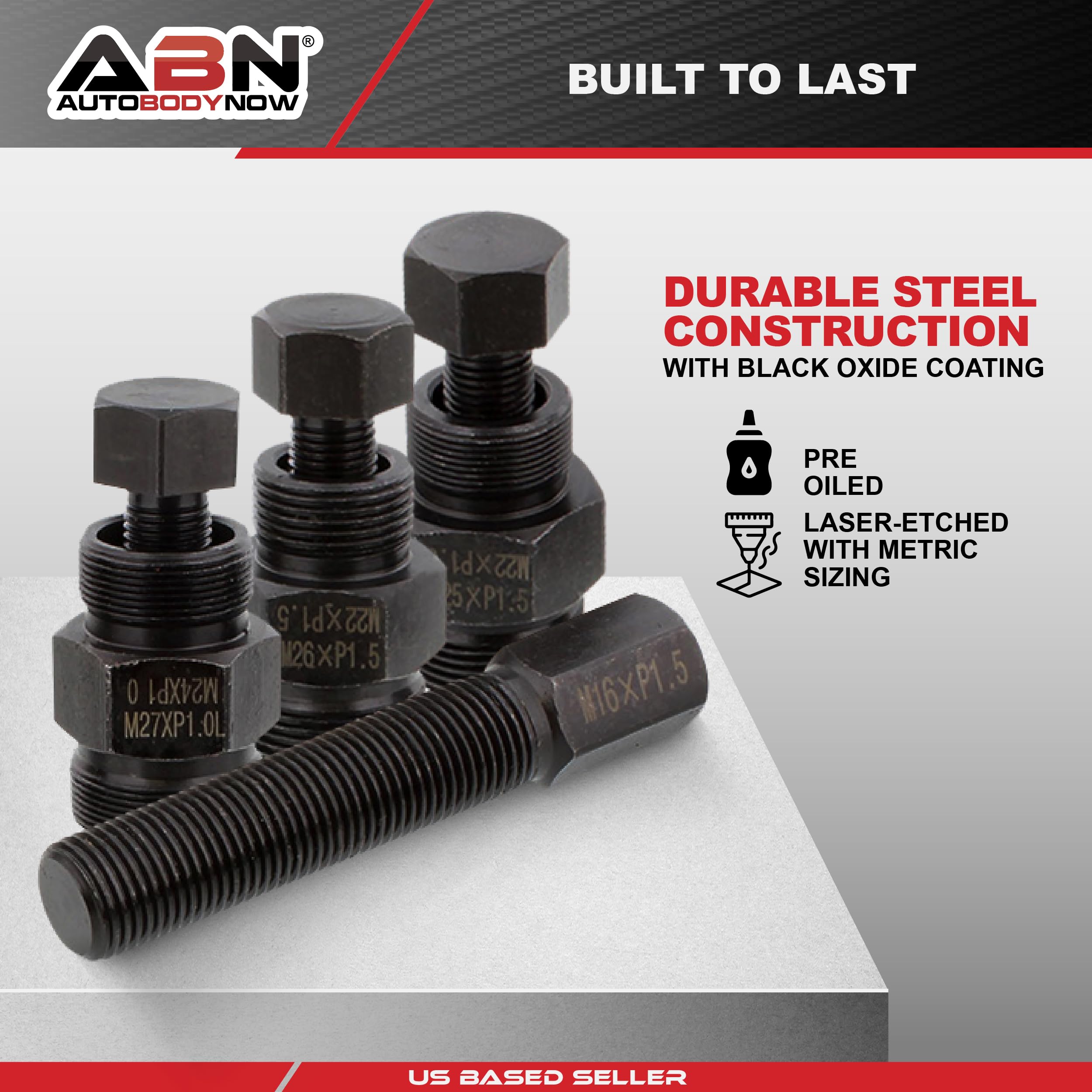 ABN Fly Wheel Puller Motorcycle Flywheel Puller Set Flywheel Puller Tool, Universal Flywheel Puller Set – Metric, 10pc - Image 3