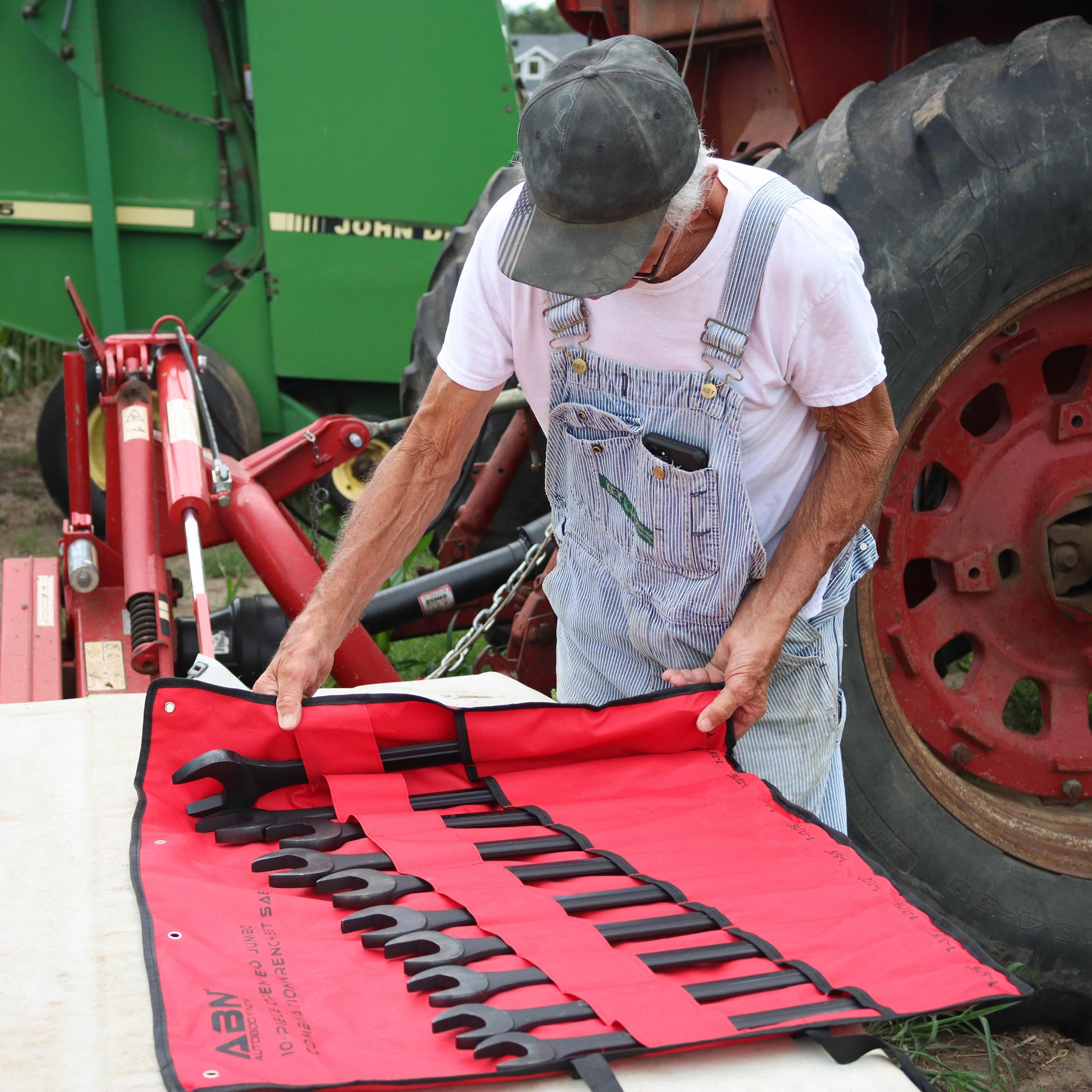 ABN Large Combination Wrench Set SAE 1-5/16 to 2in - Standard 10 Piece Jumbo Open End Wrench Set - Image 6