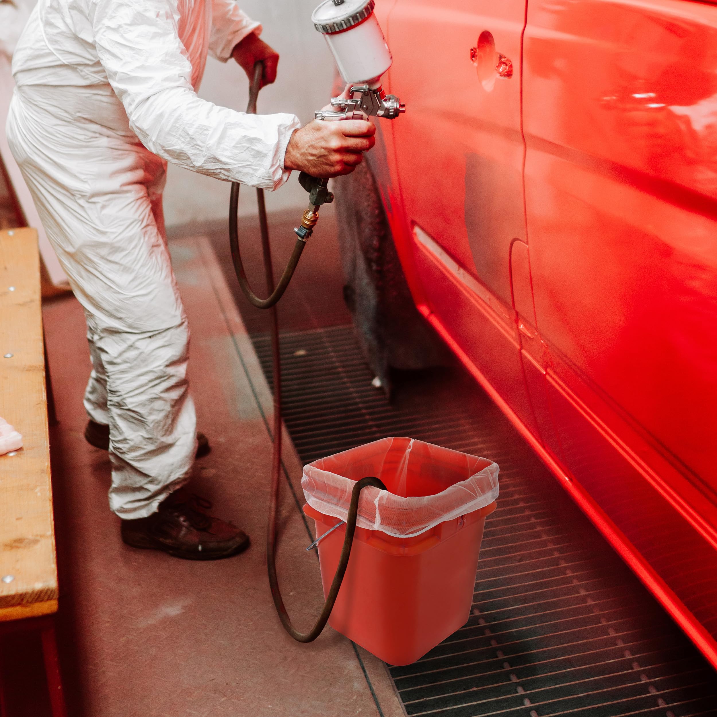 ABN Paint Strainer Bag 5 Gallon Paint Filter 40pk - Elastic 250 Micron Fine Nylon Mesh Painters Screen for 5 Gal Bucket - Image 5