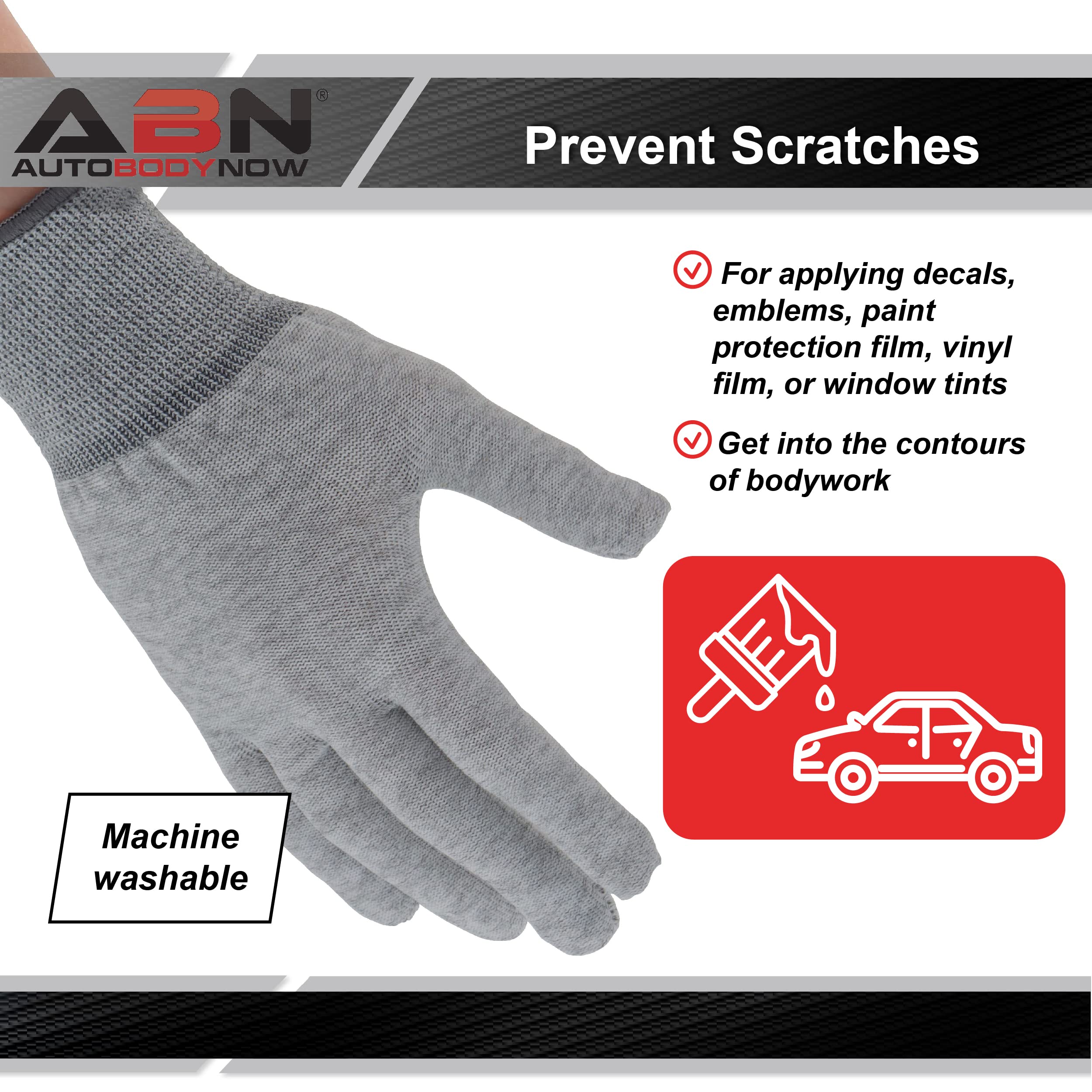 ABN Vinyl Wrap Gloves Car PPF, Large 2-Pack - Anti Static Gloves Film Wrapping Application Installation 4pc (2 Pair) - Image 3