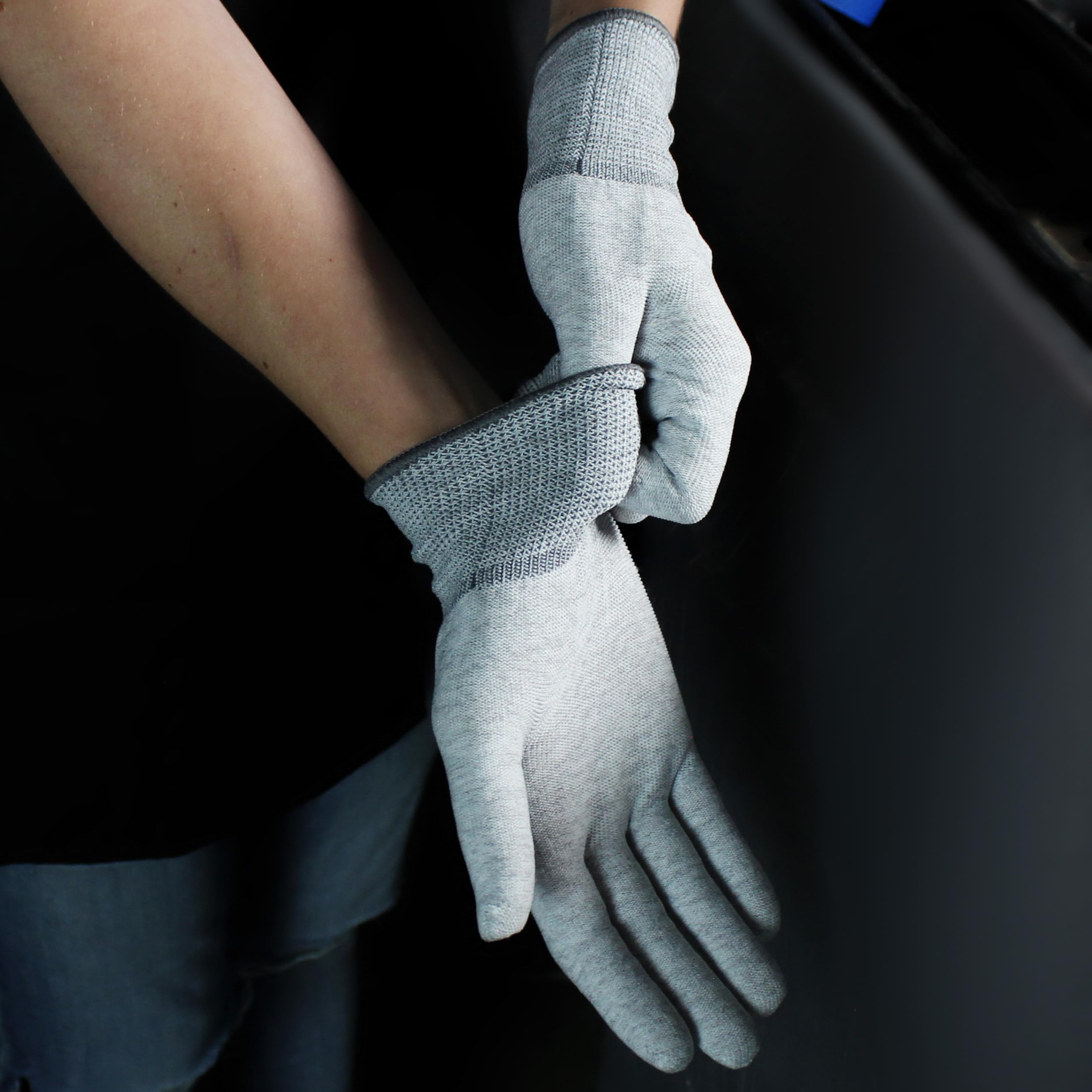 ABN Vinyl Wrap Gloves Car PPF, Large 2-Pack - Anti Static Gloves Film Wrapping Application Installation 4pc (2 Pair) - Image 7